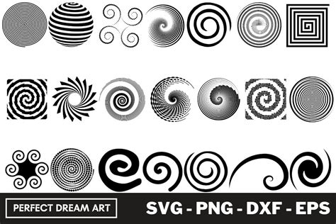 Spiral Silhouette Bundles Graphic By Perfectdreamart · Creative Fabrica