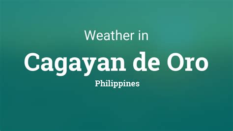 Weather for Cagayan de Oro, Philippines