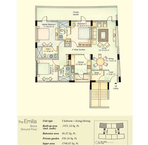 Rental 3 Bedroom 1325 Sq Ft Apartment In Vatika City Sector 49