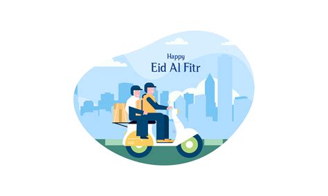 Happy Eid Muslim Family Returning Home Graphic by DEEMKA STUDIO ...