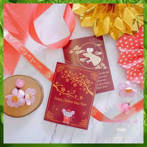 Jual Kartu Ucapan Greetings Card Imlek Sincia Gong Xi Fa Cai Amplop