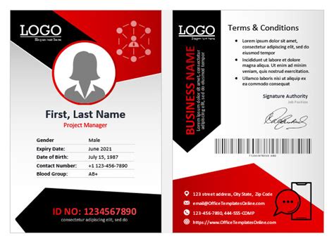 5 Ms Word Laboratory Employee Id Badge Templates Microsoft Word Id 10