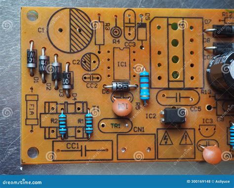 Electronic Symbols and Components Stock Photo - Image of integrated ...