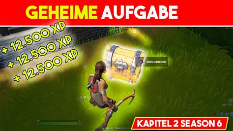 Geheime Aufgabe Durchsuche Truhen Meine Route Fortnite Season