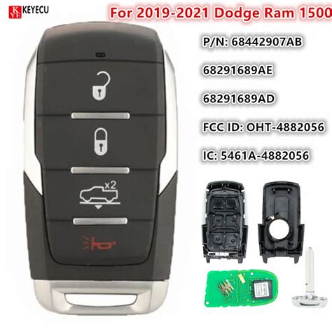 KEYECU For 2019 2020 2021 RAM 1500 OHT 4882056 SMART KEYLESS PROXIMITY