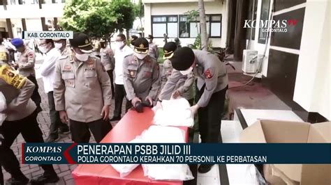 Terapkan PSBB Jilid Tiga Polda Gorontalo Kerahkan 70 Personil