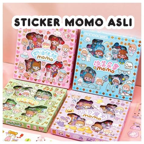 Jual Stiker Momo Isi Lembar Warna Dapat Box Sticker Waterproof