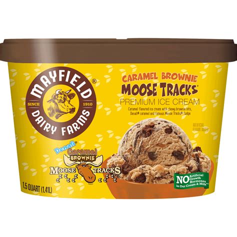 Moose Tracks® Caramel Brownie Ice Cream 1 5 Quart Mayfield Dairy Farms®