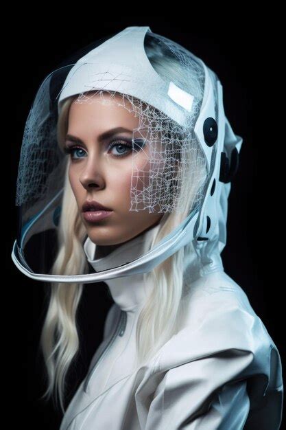 Premium AI Image Shot Of A Futuristic Female Model Wearing Futuristic