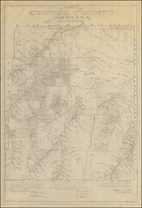 Official Map Custer County Montana Compiled By William P Flynn C E