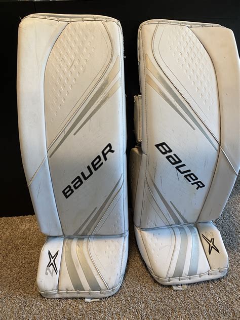 Bauer 2X ice hockey goalie pads intermediate large | SidelineSwap