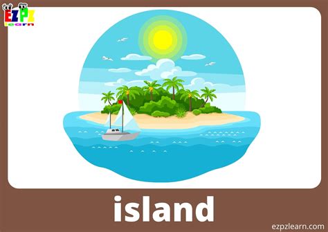 Land And Water Forms Flashcards Ezpzlearn