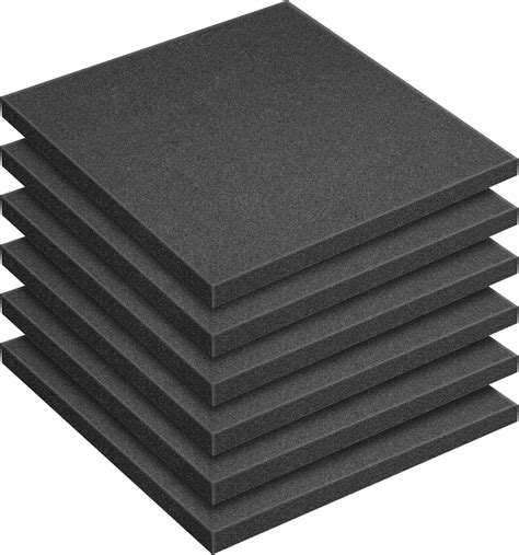 7 Pack 16x12x1in Polyurethane High Density Foam Sheet