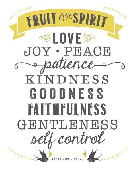 Printable Bible Fruit Of The Spirit