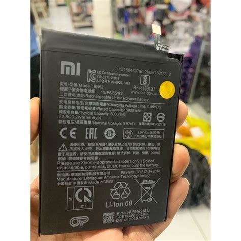 Jual Baterai Batrai Batrei Batere Batre Baterei Batrai Redmi 9T Xiaomi