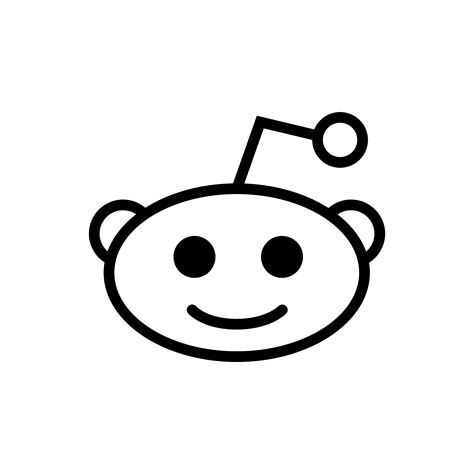 Reddit Black Icon