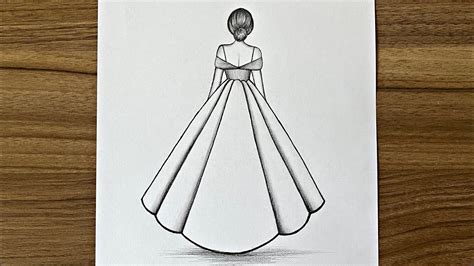 Girl From Back Side Drawing Easy Drawings Step By Step How To