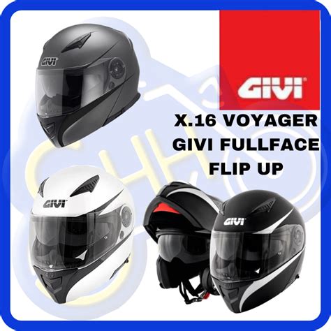 GIVI FULLFACE HELMET X 16 FULLFACE FLIP UP MATT BLACK TITANIUM WHITE