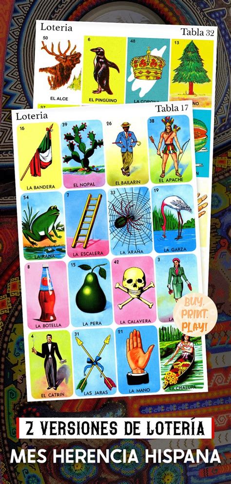 40 Mexican Loteria Cards Loteria Mexicana Imprimible 48 Off