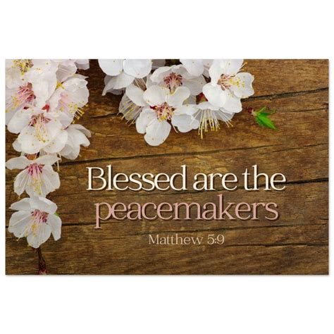 Blessed Are The Peacemakers Wood Print Christian Home Decor Wood Art