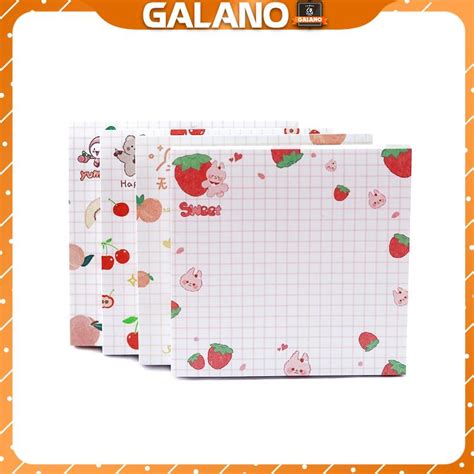 Giấy Ghi Chú Galano Giấy Note Ghi Nhớ 80 Tờ 80 X 80 Mm Kẻ Caro Họa Tiết