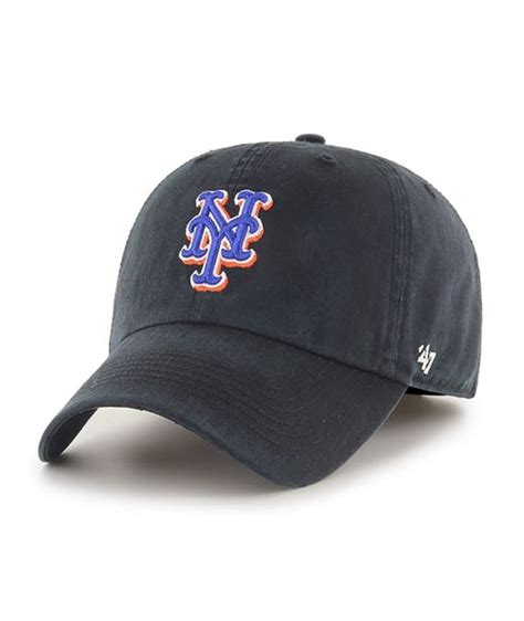 New York Mets 47 Brand Black Franchise Fitted Hat | Fitted hats, New ...