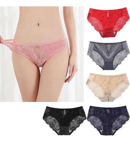 Paquete Pantaleta Bikini Lencería De Encaje Sexy Meses sin interés