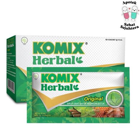 Jual Sirup Obat Batuk Komix Herbal Original Box Isi Sachet Kota