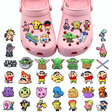 Hoạt hình SpongeBob SquarePants Crayon Shin-chan star wars Pikachu Shoe Charms Jibbitz 1pcs ...