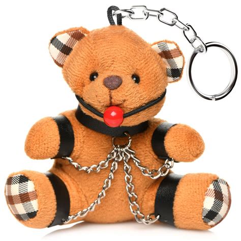 Master Series Gagged Teddy Bear Keychain Bondage Fetish Store