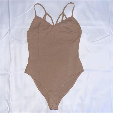 Forever Nude Strappy Back Bodysuit Size Depop