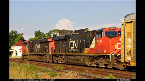 RAILREEL VIA CN Ingersoll Ontario July 31 2017 YouTube