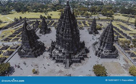 Aerial View of Prambanan Temple Stock Image - Image of temple, culture ...