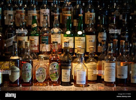 Bottles Of Malt Scotch Whisky Stock Photo Alamy