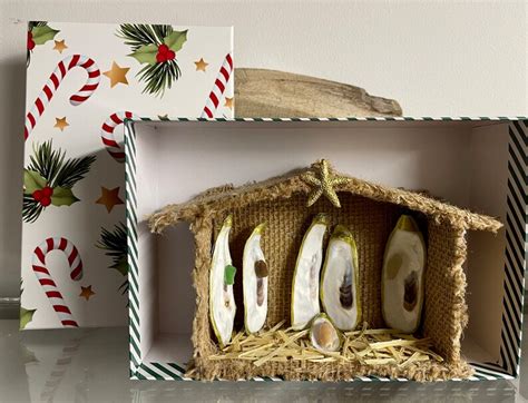 Handmade Oyster Shell Nativity Scene Unique Christmas Gift Etsy