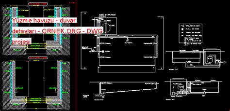 Y Zme Havuzu Duvar Detaylar Dwg Projesi Autocad Projeler