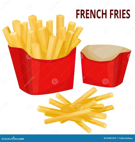 Vector Empty Packaging French Fries Stock Illustrations 96 Vector