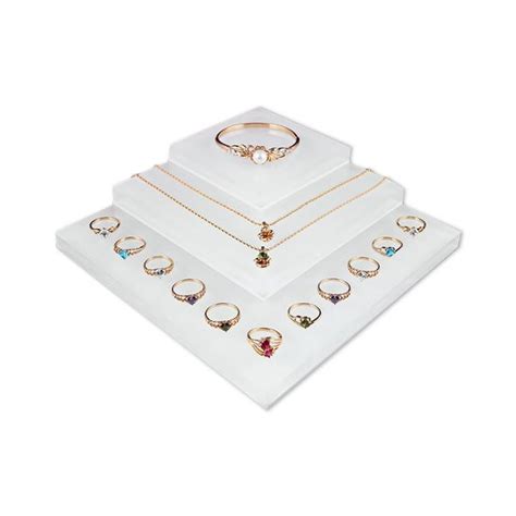 White Acrylic Jewelry Display Custom Acrylic Products Manaufacturer