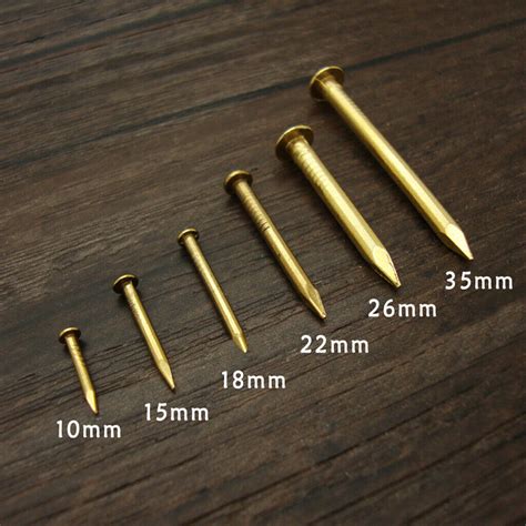 100pcs250g Solid Brass Panel Pins Nail Tack Pure Copper Nails Round Head Gold Ebay