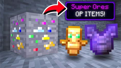 Minecraft But Ores Drop SUPER OP Items YouTube