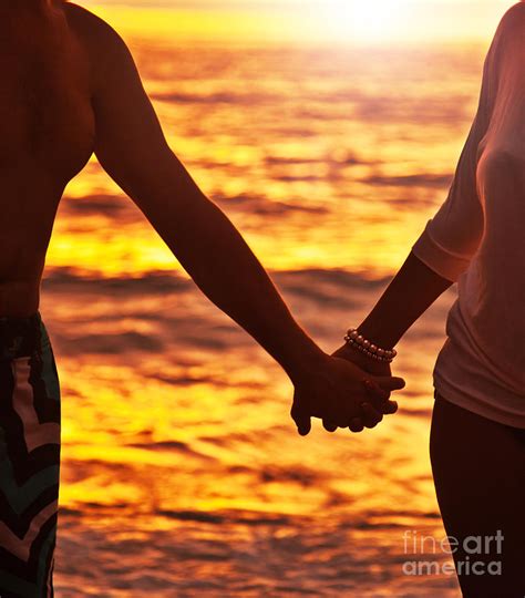 Happy Couple Holding Hands Photograph By Anna Om