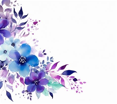 Premium Ai Image A Watercolor Painting Of Purple Flowers