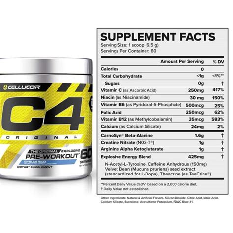 Cellucor C4 Original Pre Workout 60 Servings Markfeet