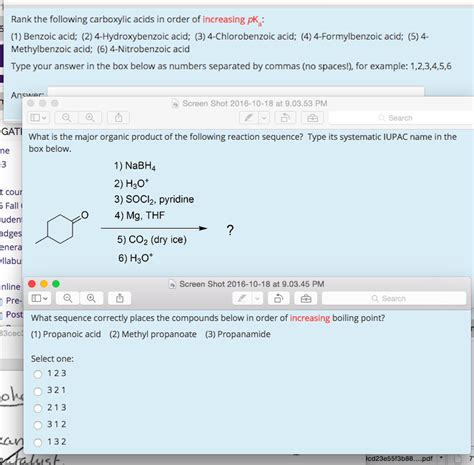 Solved Rank The Following Carboxylic Acids In Order Of Chegg