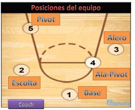 Baloncesto: Posiciones de un equipo de baloncesto