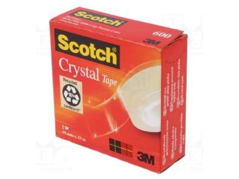 Crystal Tape Scharnierband 19mm 33m Scotch3m Klebstoffe