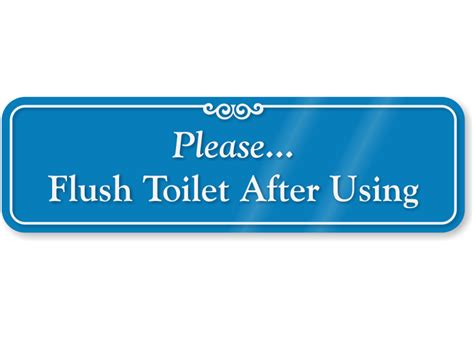 Please Flush Urinal Sign