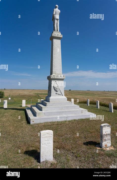 Monuments At Whitestone Hill State Historic Site In North Dakota Stock