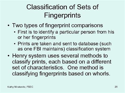 Impression Evidence Fingerprints Kathy Mirakovits Forensic Science Educational