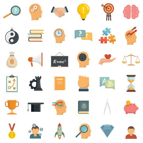 Life Skills Icons Set Flat Vector Isolated 8846942 Vector Art At Vecteezy